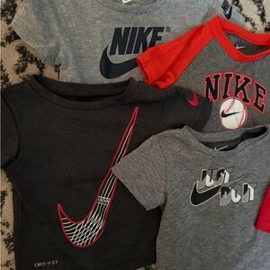 Nike Baby Boy Short Sleeve Tees - Gray, Red, Black